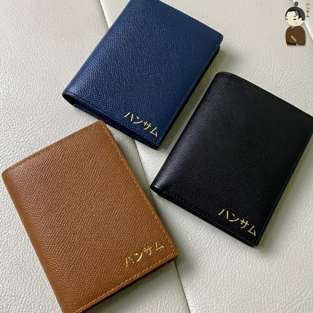  Hansamu En - Billfold Wallet DIA01 Navy 