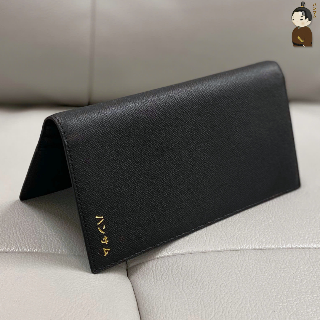  Hansamu En - Long Billfold Wallet DIA03 Black 
