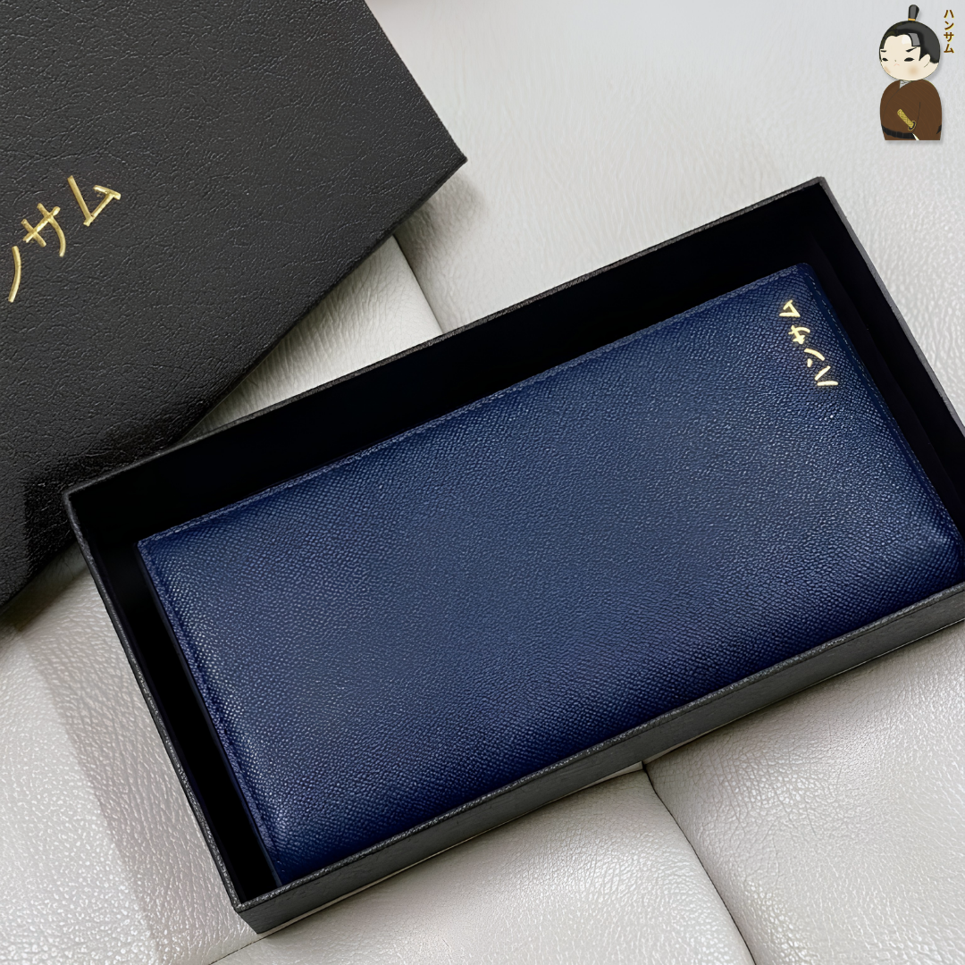  Hansamu En - Long Billfold Wallet DIA03 D.Blue 
