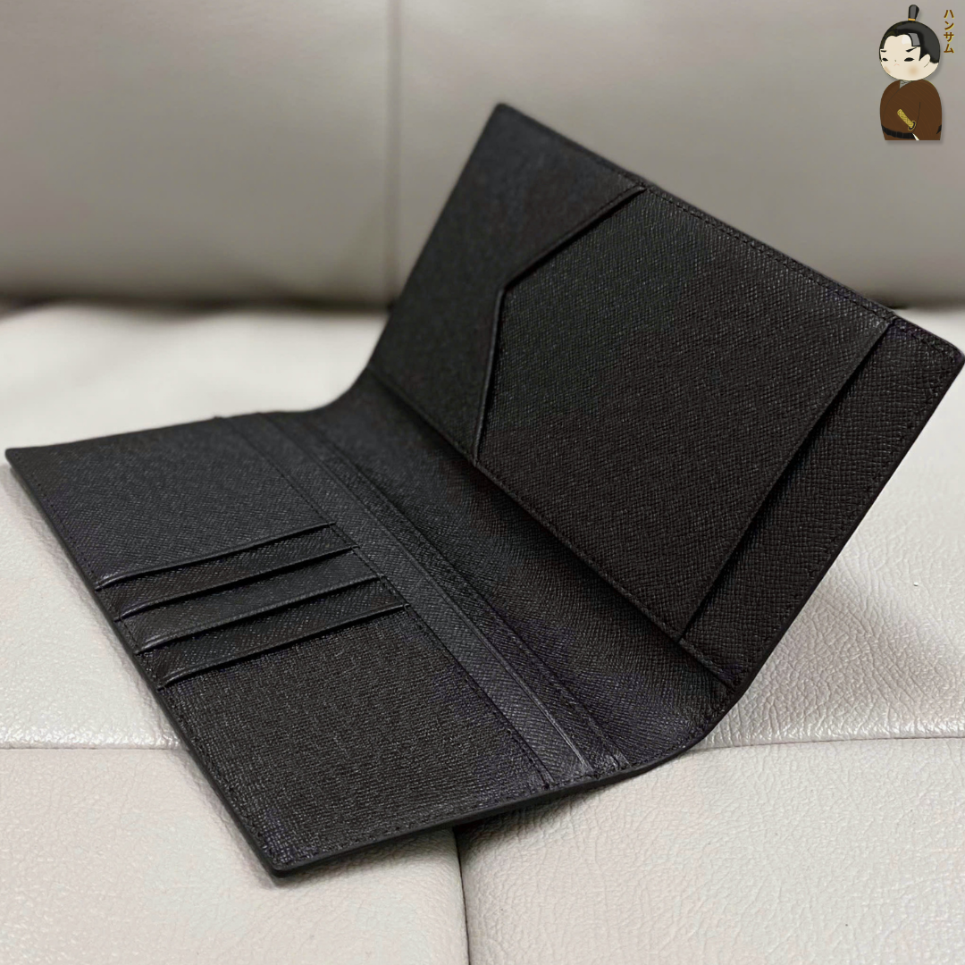  Hansamu En - Long Billfold Wallet DIA03 Black 