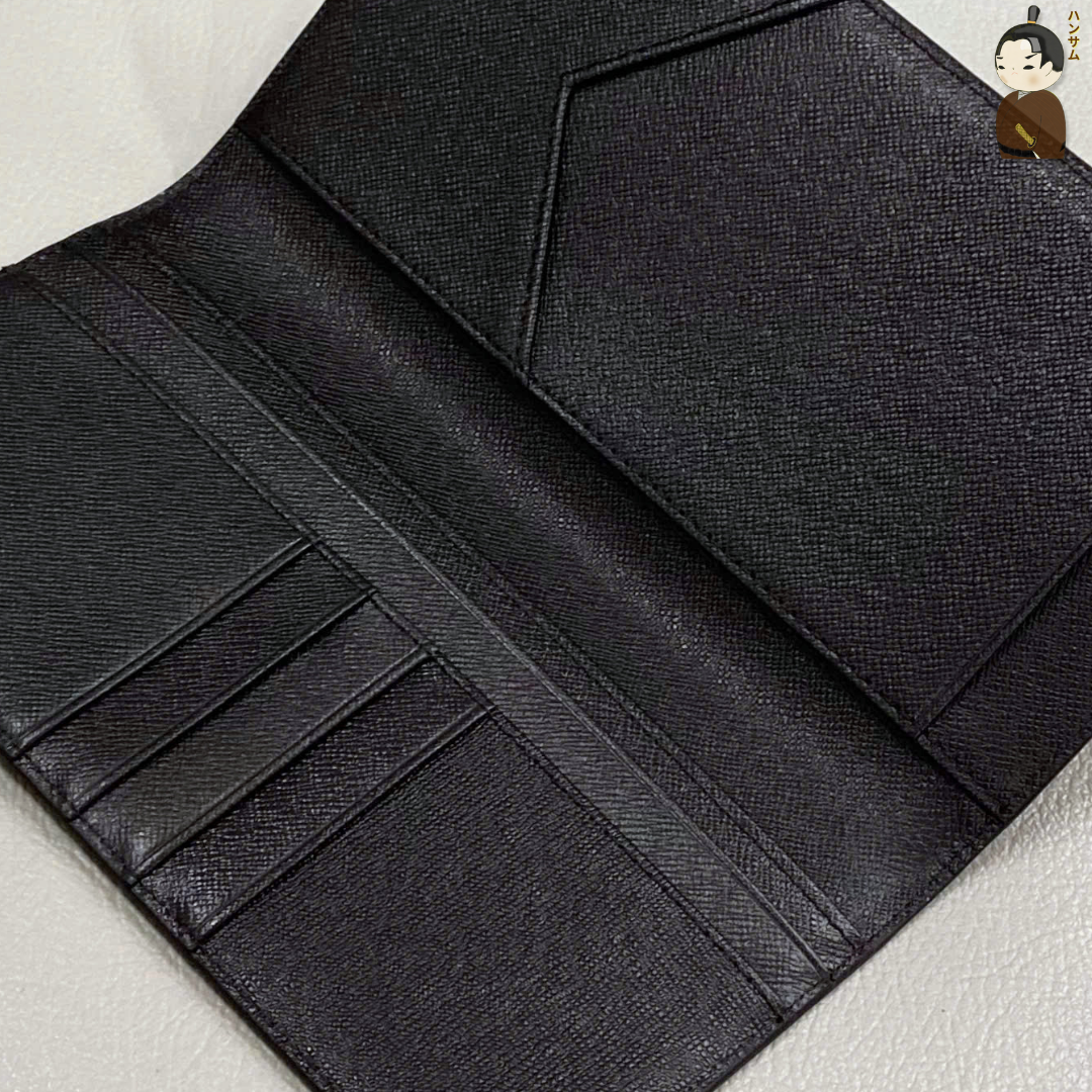  Hansamu En - Long Billfold Wallet DIA03 Black 
