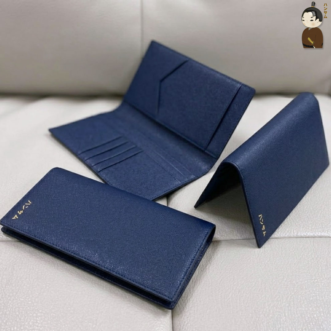  Hansamu En - Long Billfold Wallet DIA03 D.Blue 