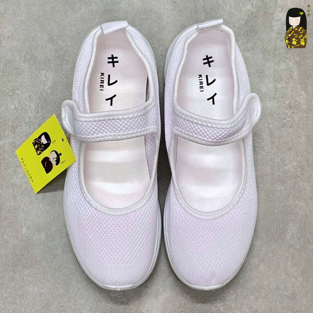  Giày búp bê nữ Kirei Nintai BG02 màu Trắng- Slip On nữ đi bộ 