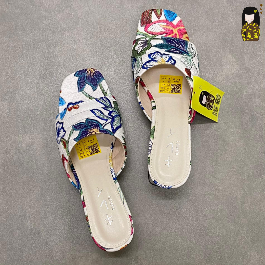  Dép cao gót nữ công sở Kirei Biteki CP07 màu Trắng - Block heel êm chân 