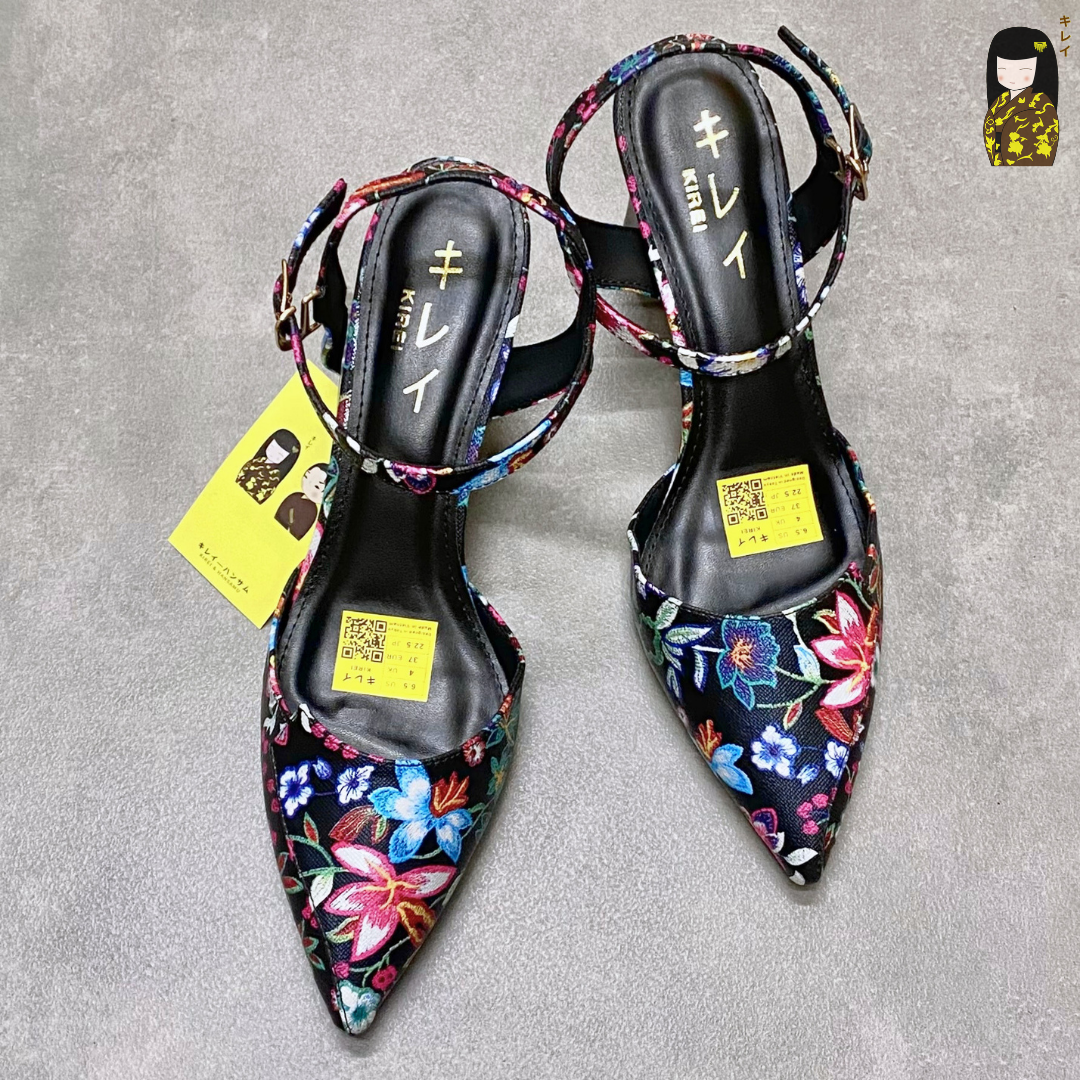  [Mới Về] Giày slingback nữ công sở Kirei Biteki HH27 màu đen 