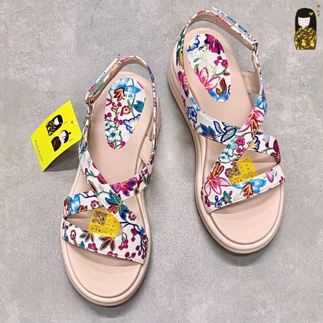  Kirei Biteki - Office Wedge Sandal HH06 White 