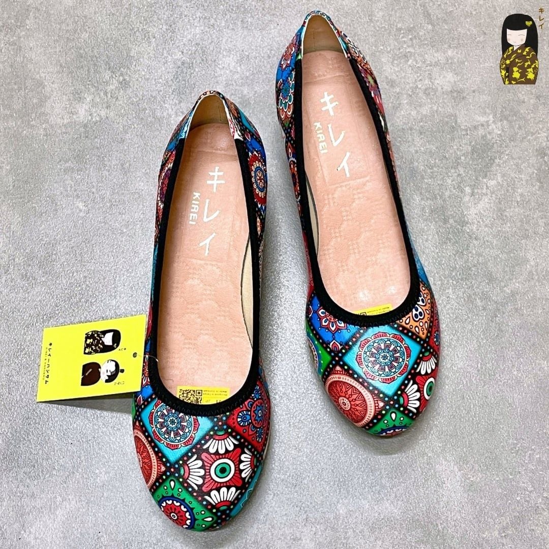 [Mới Về] Giày búp bê nữ công sở đế xuồng Kirei Biteki Boho HH22 màu Nâu Amber 