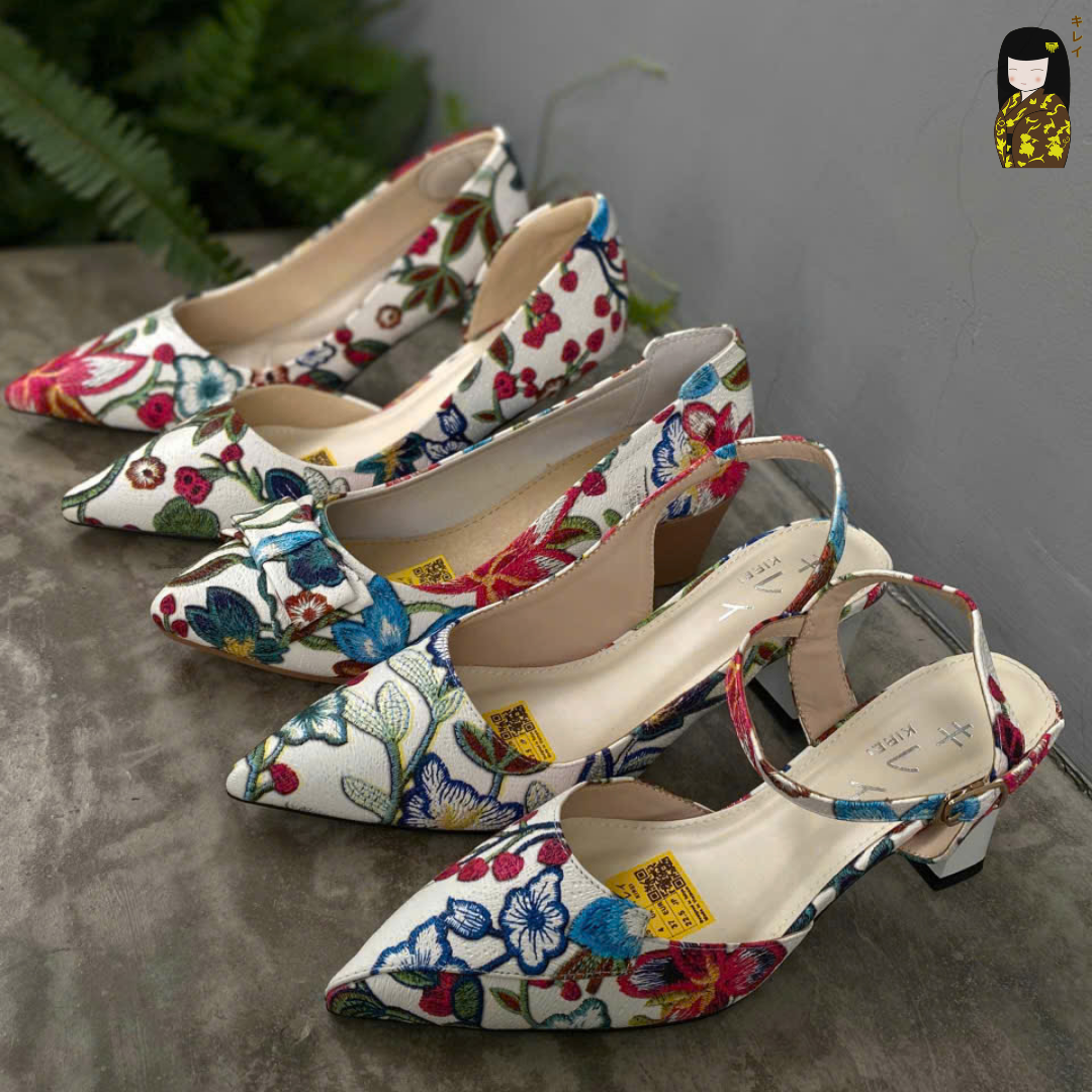  Giày cao gót nữ D'Orsay Kirei Biteki CP04 màu Trắng - Công sở thanh lịch 