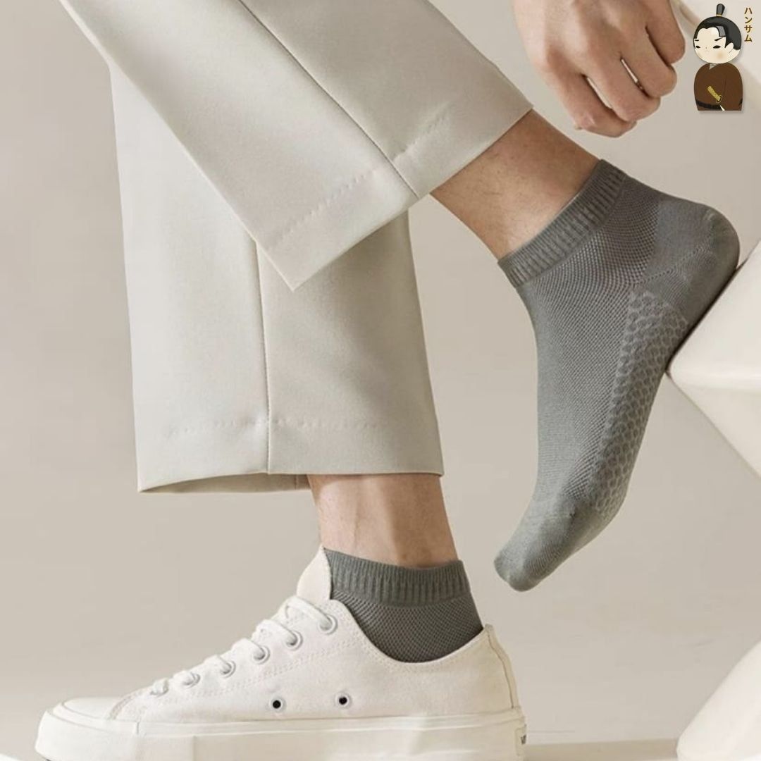  Combo 10 đôi vớ Hansamu Shinobi daily sock BG14 Iron Grey 