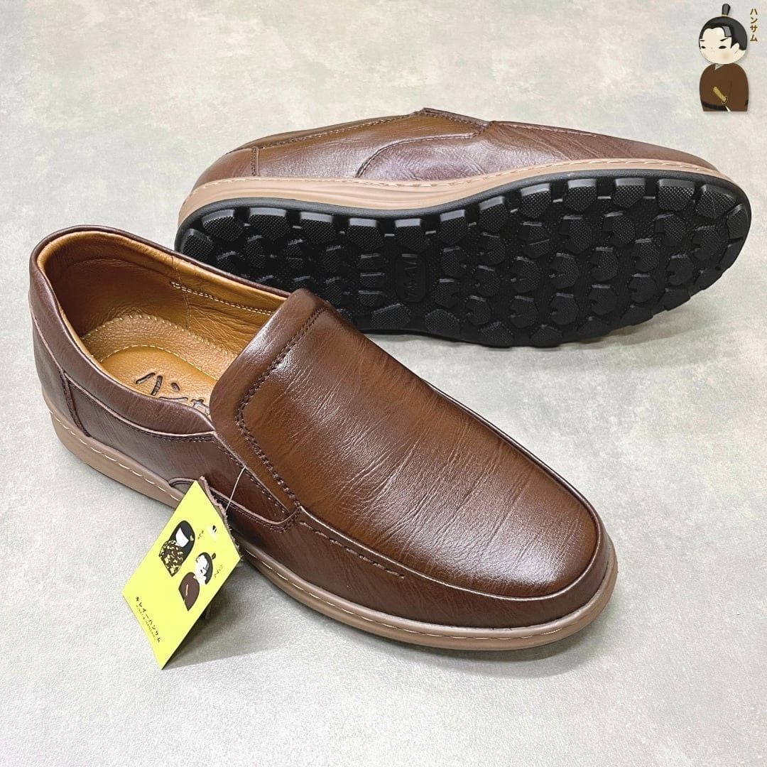  Giày lười Nam Hansamu Zen HA02 màu Nâu - Loafer công sở 