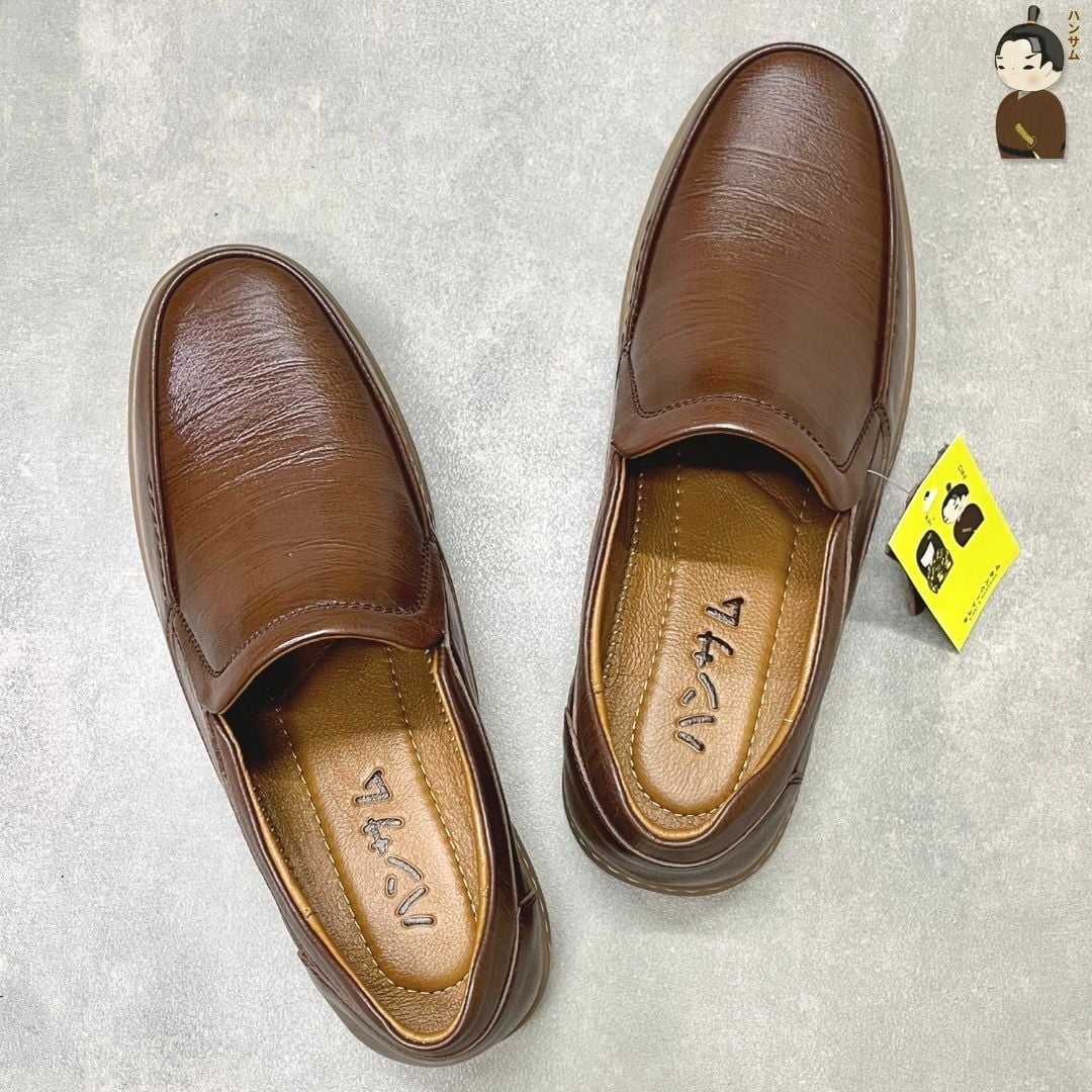  Giày lười Nam Hansamu Zen HA02 màu Nâu - Loafer công sở 
