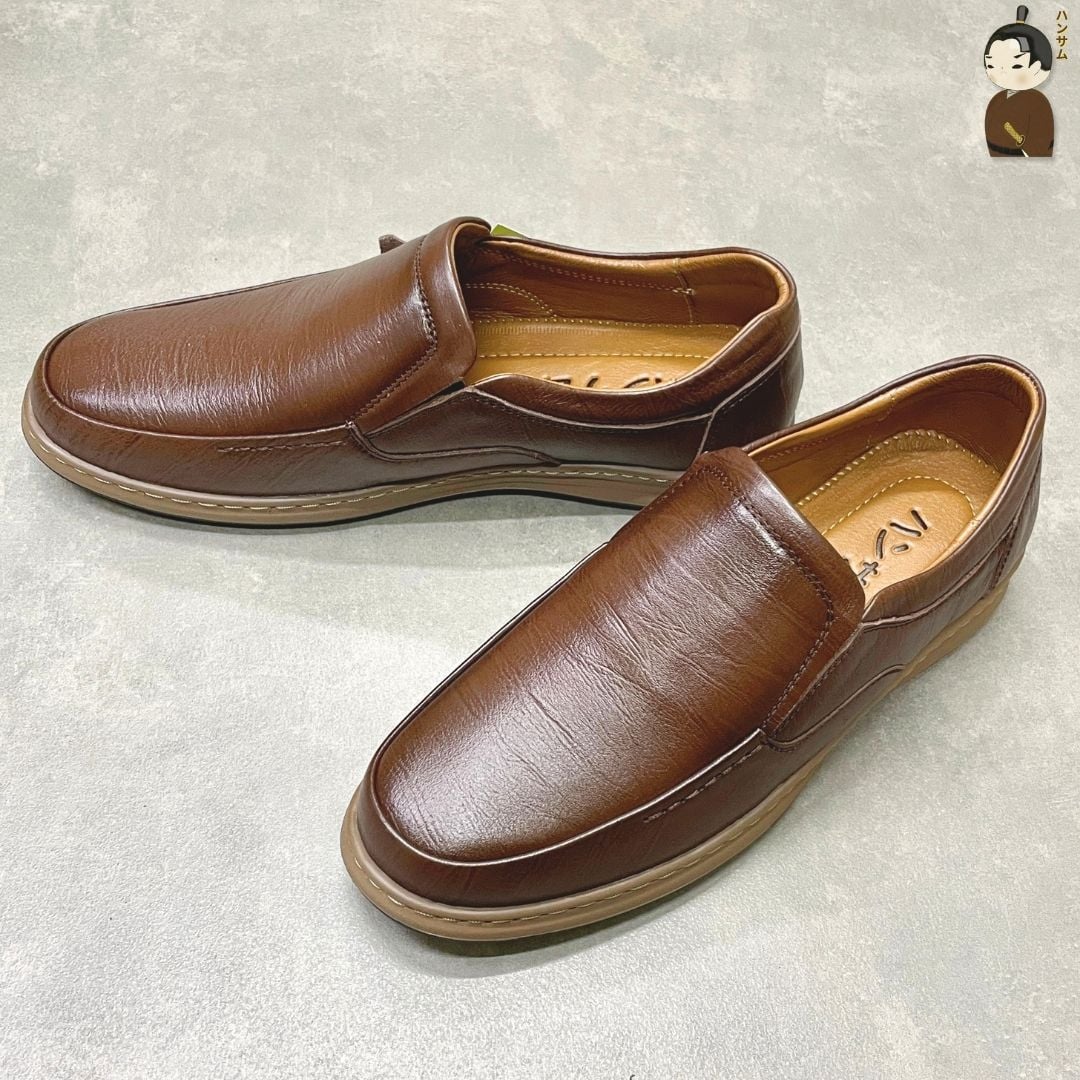  Giày lười Nam Hansamu Zen HA02 màu Nâu - Loafer công sở 
