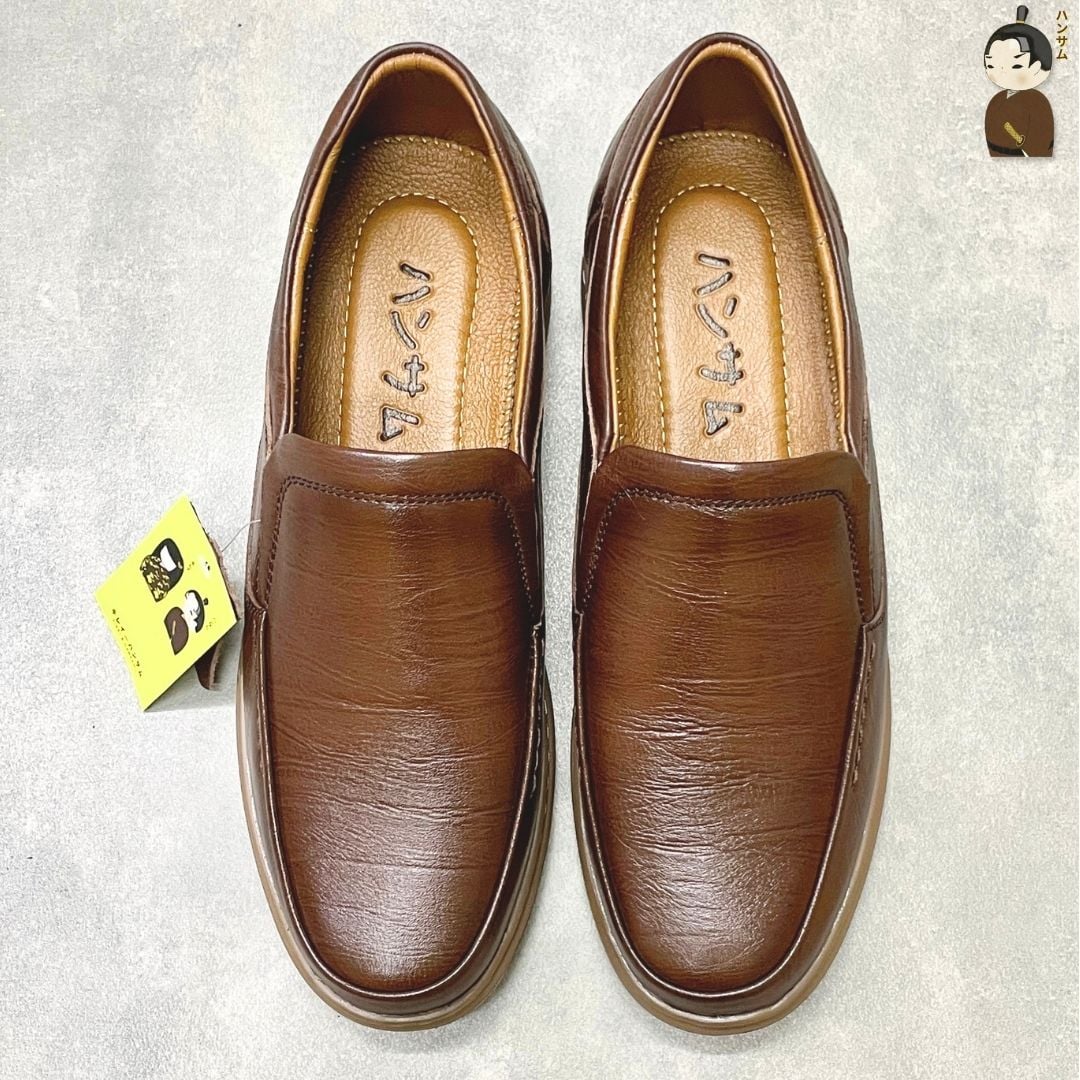  Giày lười Nam Hansamu Zen HA02 màu Nâu - Loafer công sở 