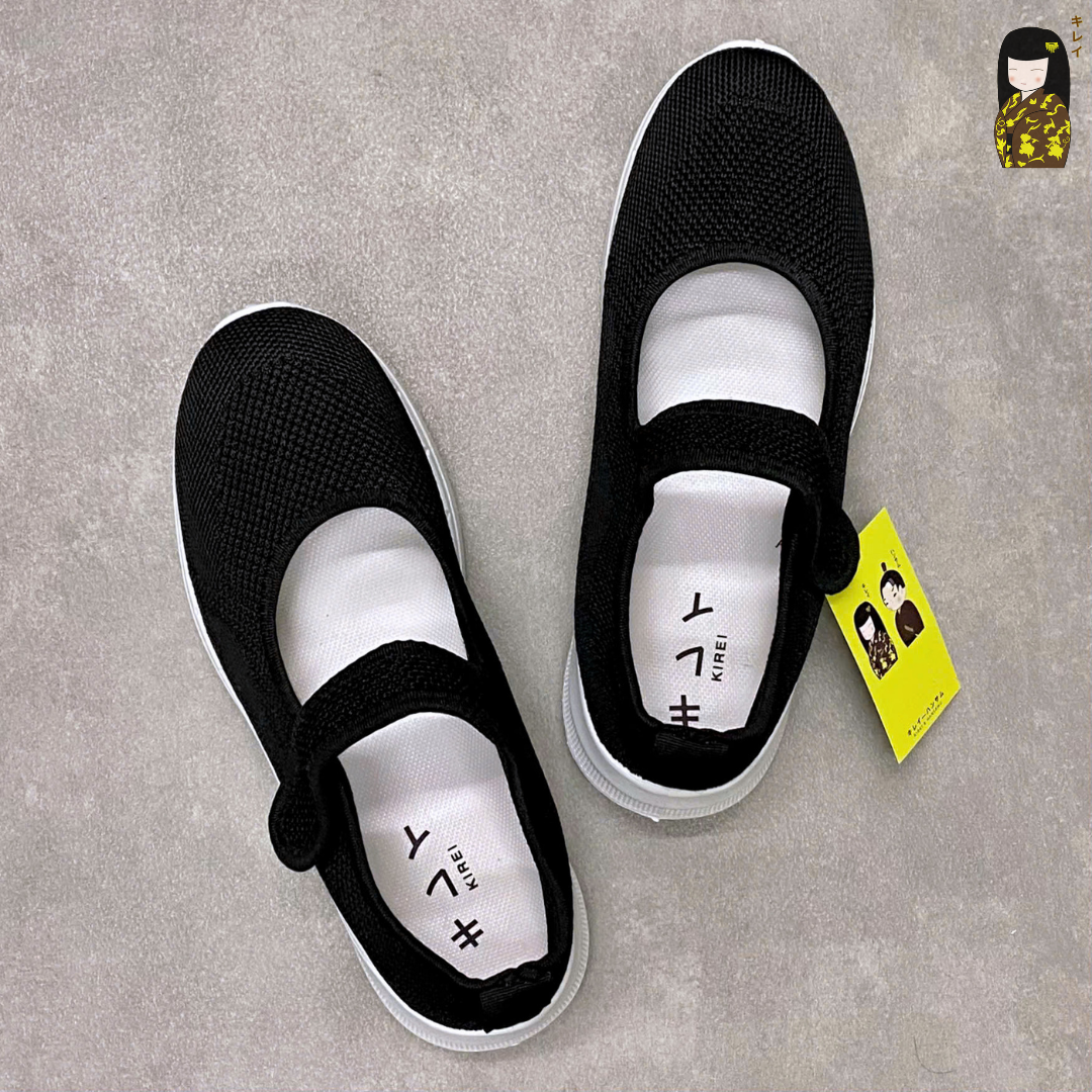  Giày búp bê nữ Kirei Nintai BG02 màu Đen - Slip On nữ đi bộ 