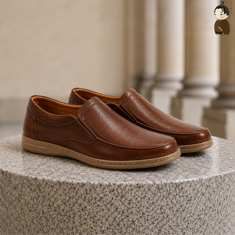 Giày lười Nam Hansamu Zen HA02 màu Nâu - Loafer công sở