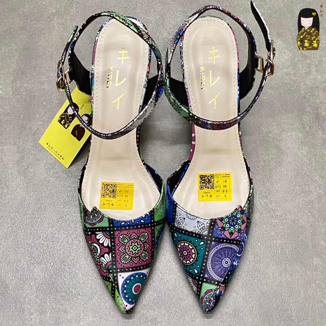  [Mới Về] Giày slingback nữ công sở Kirei Biteki Boho HH25 màu Xanh Rêu Forest 