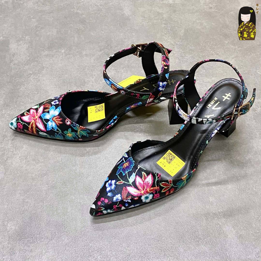  [Mới Về] Giày slingback nữ công sở Kirei Biteki HH27 màu đen 