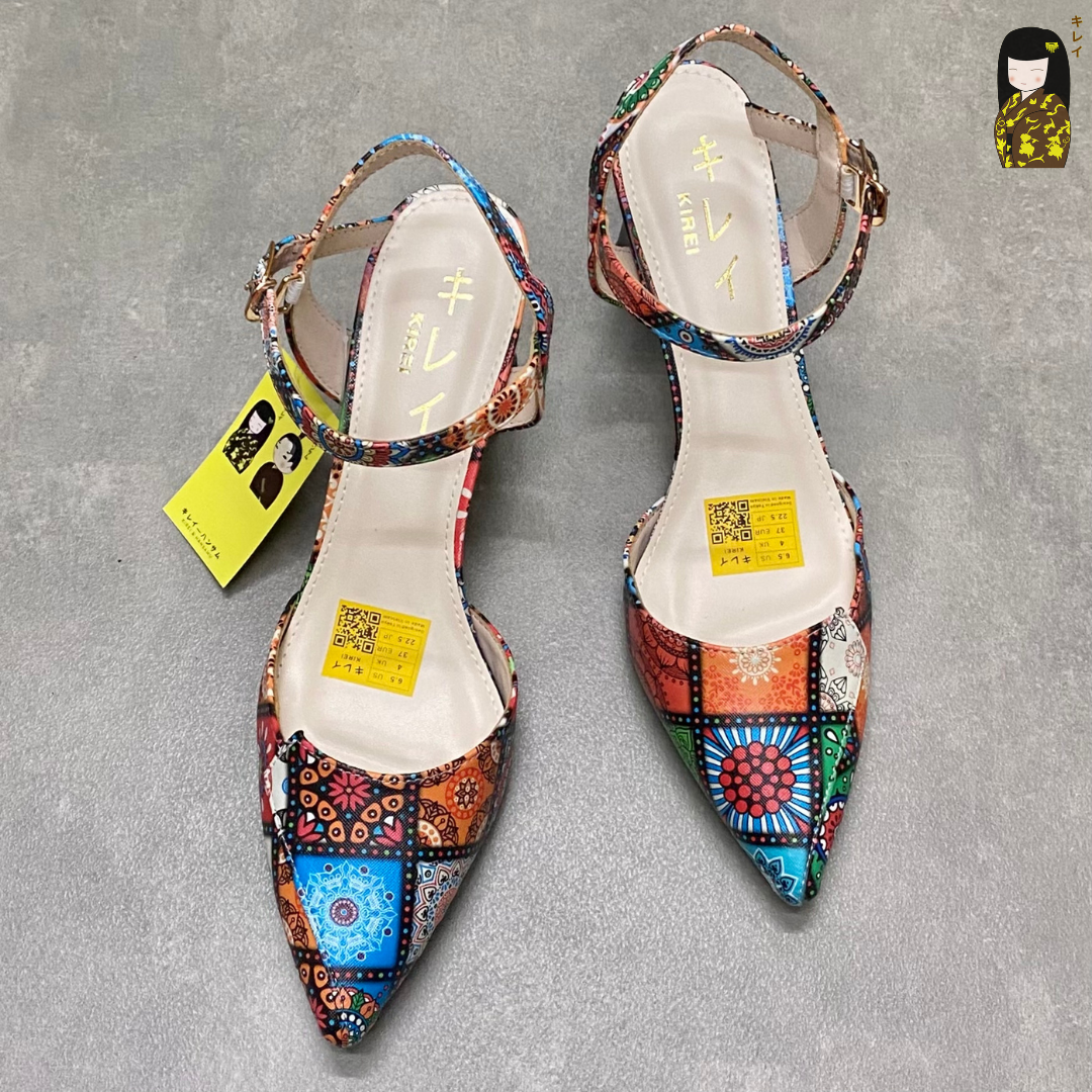  [Mới Về] Giày slingback nữ công sở Kirei Biteki Boho HH25 màu Nâu Amber 