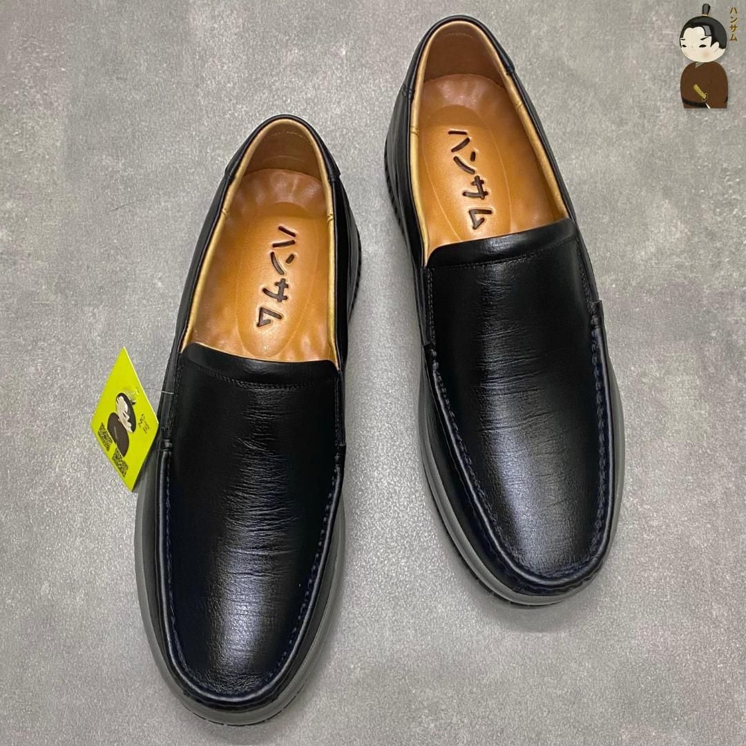  Giày lười nam Hansamu Rin LA01 màu Đen 