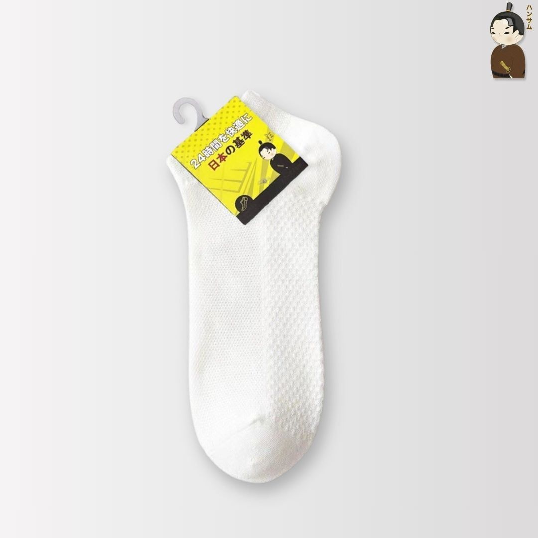  Combo 10 đôi vớ Hansamu Shinobi daily sock BG14 White 