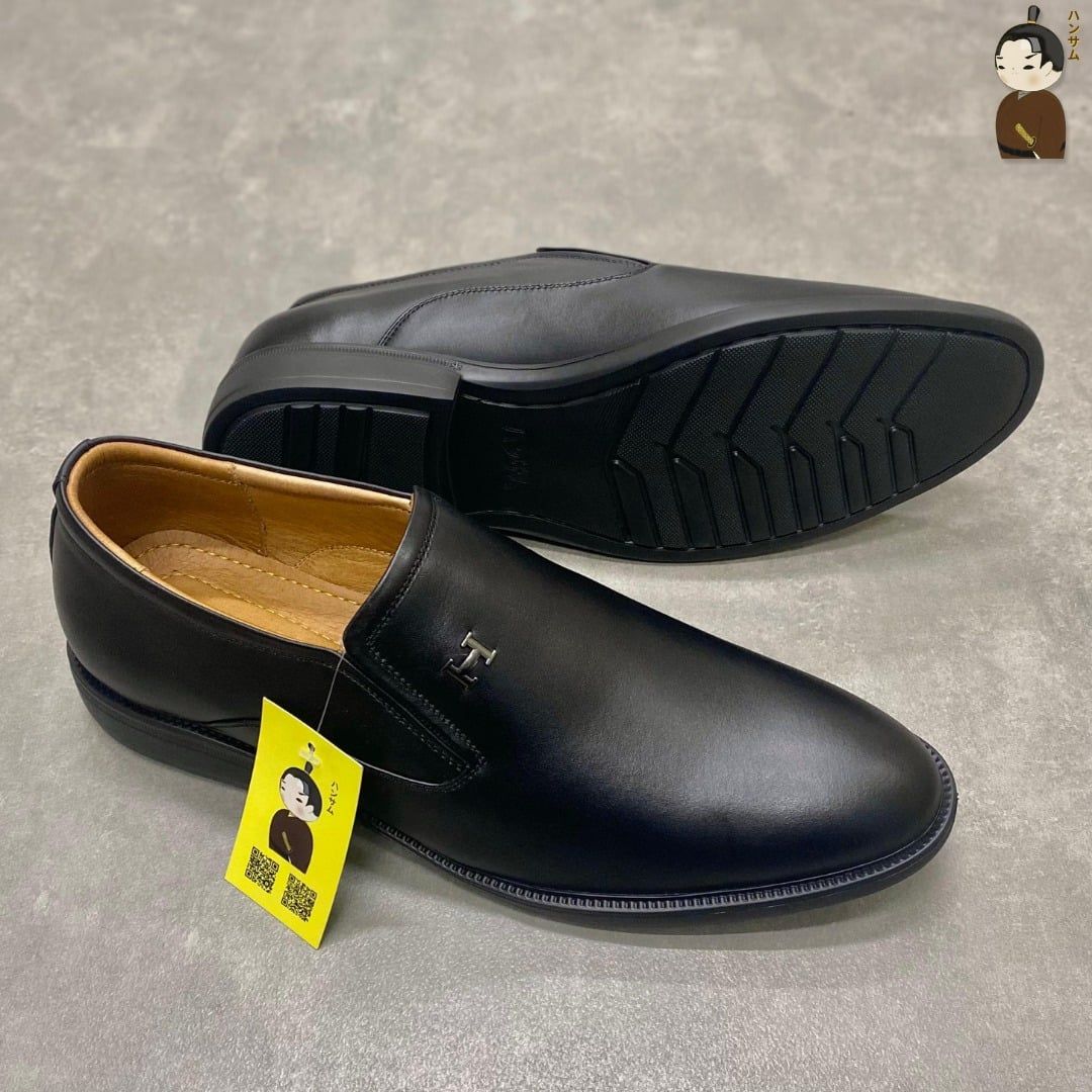  Giày lười Nam Hansamu Zen DGD10 màu Đen - Loafer công sở 