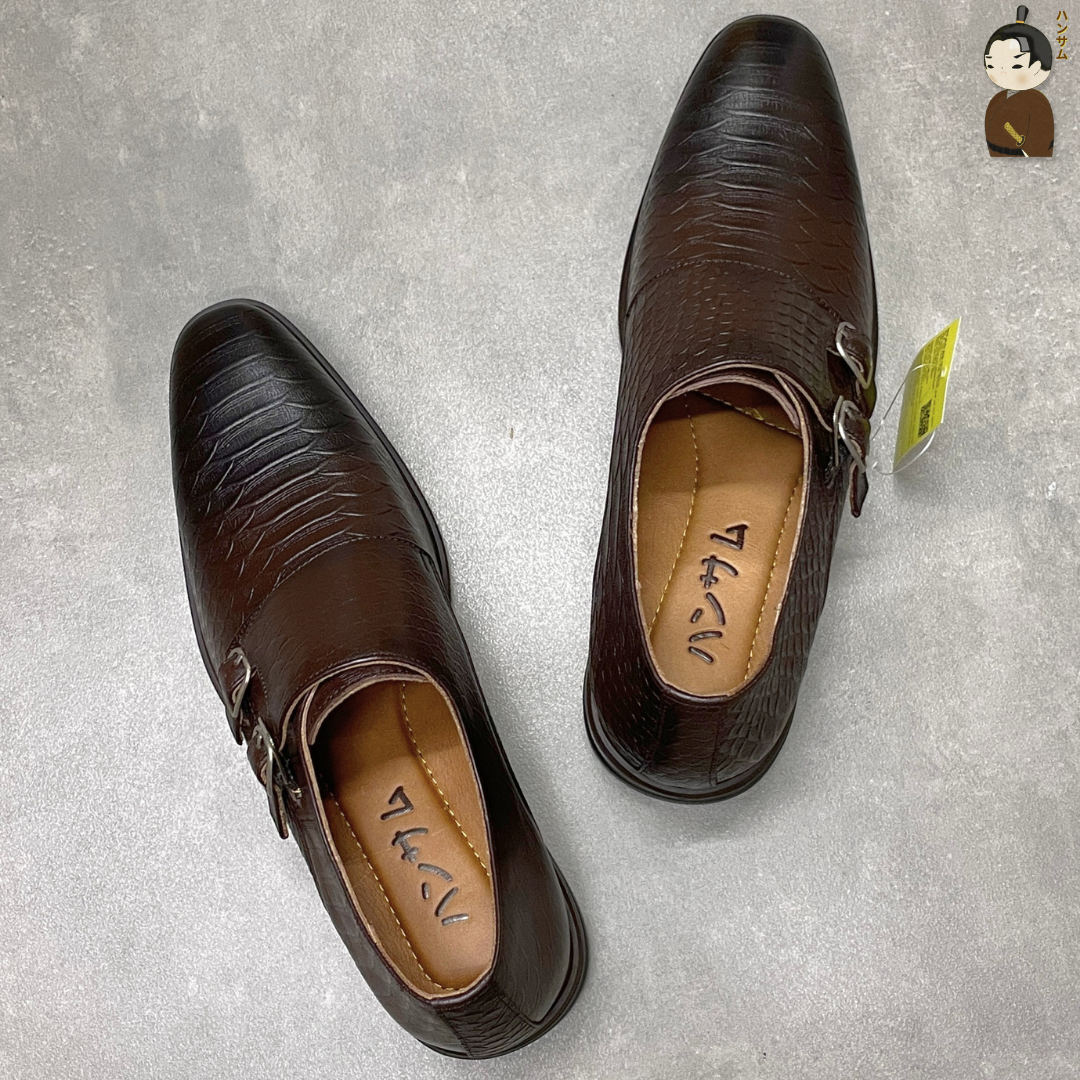  Giày lười tăng chiều cao nam Hansamu Shin DGD18 màu Nâu 