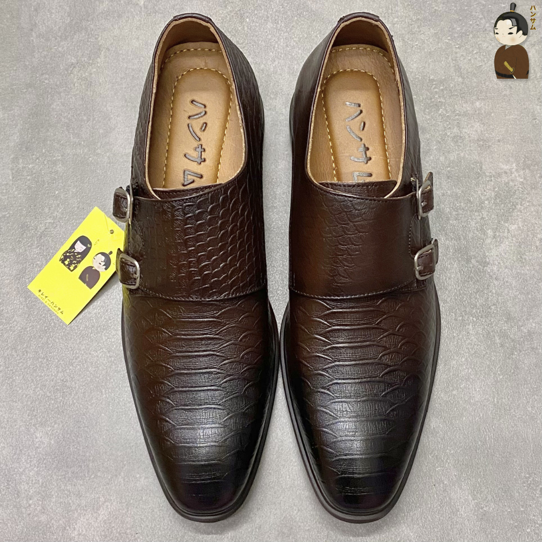  Giày lười tăng chiều cao nam Hansamu Shin DGD18 màu Nâu 