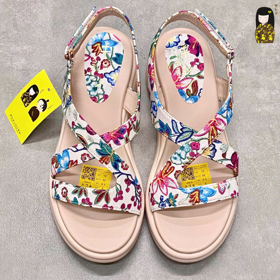  Kirei Biteki - Office Wedge Sandal HH06 White 