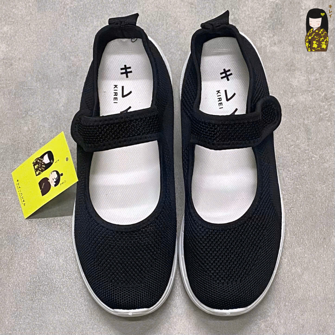  Giày búp bê nữ Kirei Nintai BG02 màu Đen - Slip On nữ đi bộ 
