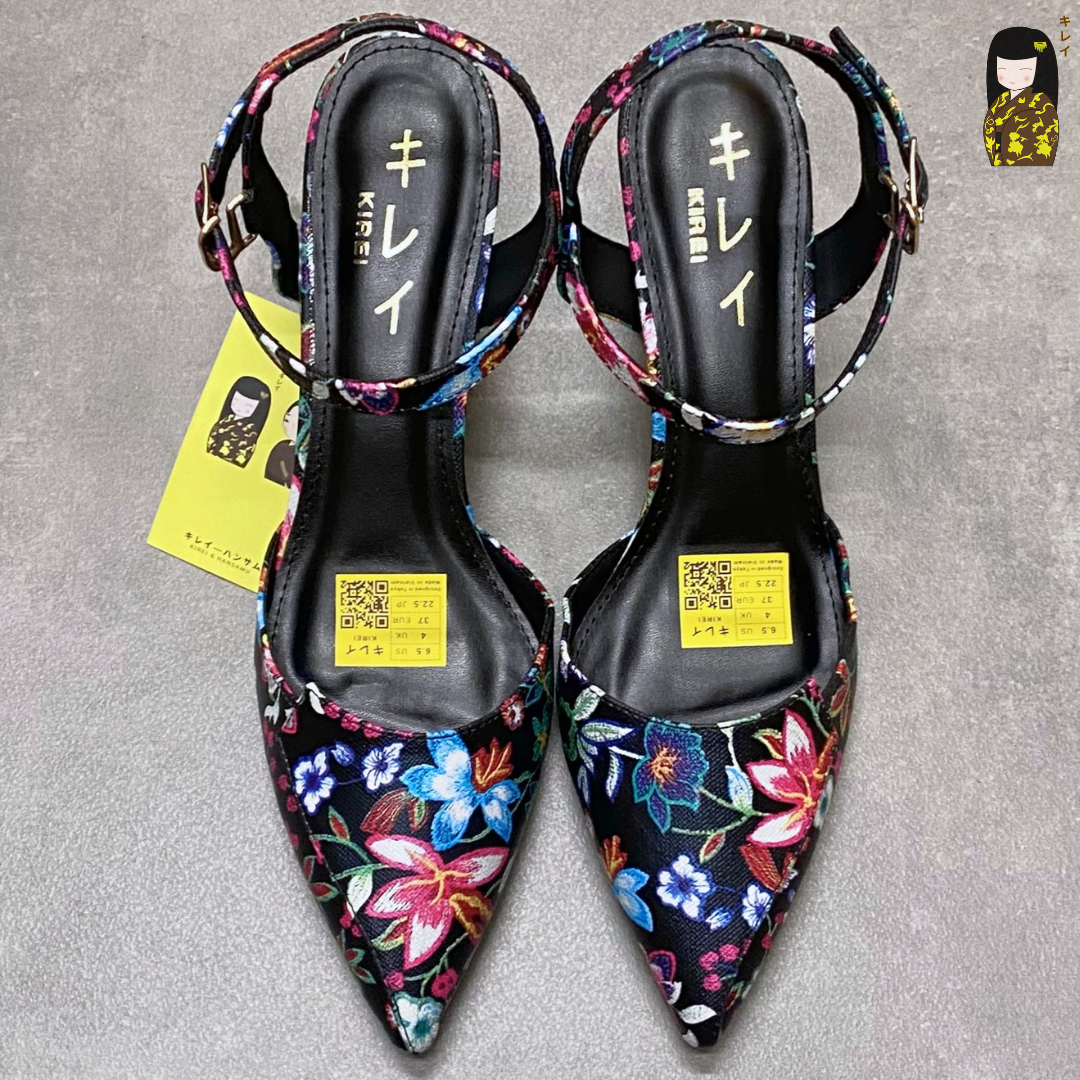  [Mới Về] Giày slingback nữ công sở Kirei Biteki HH27 màu đen 