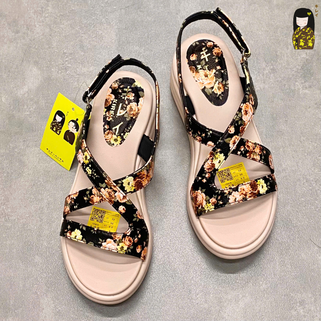  Kirei Biteki - Office Wedge Sandal HH05 Black 
