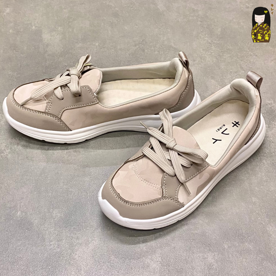  Giày đi bộ nữ Kirei Hime BG08 màu Be Camo 
