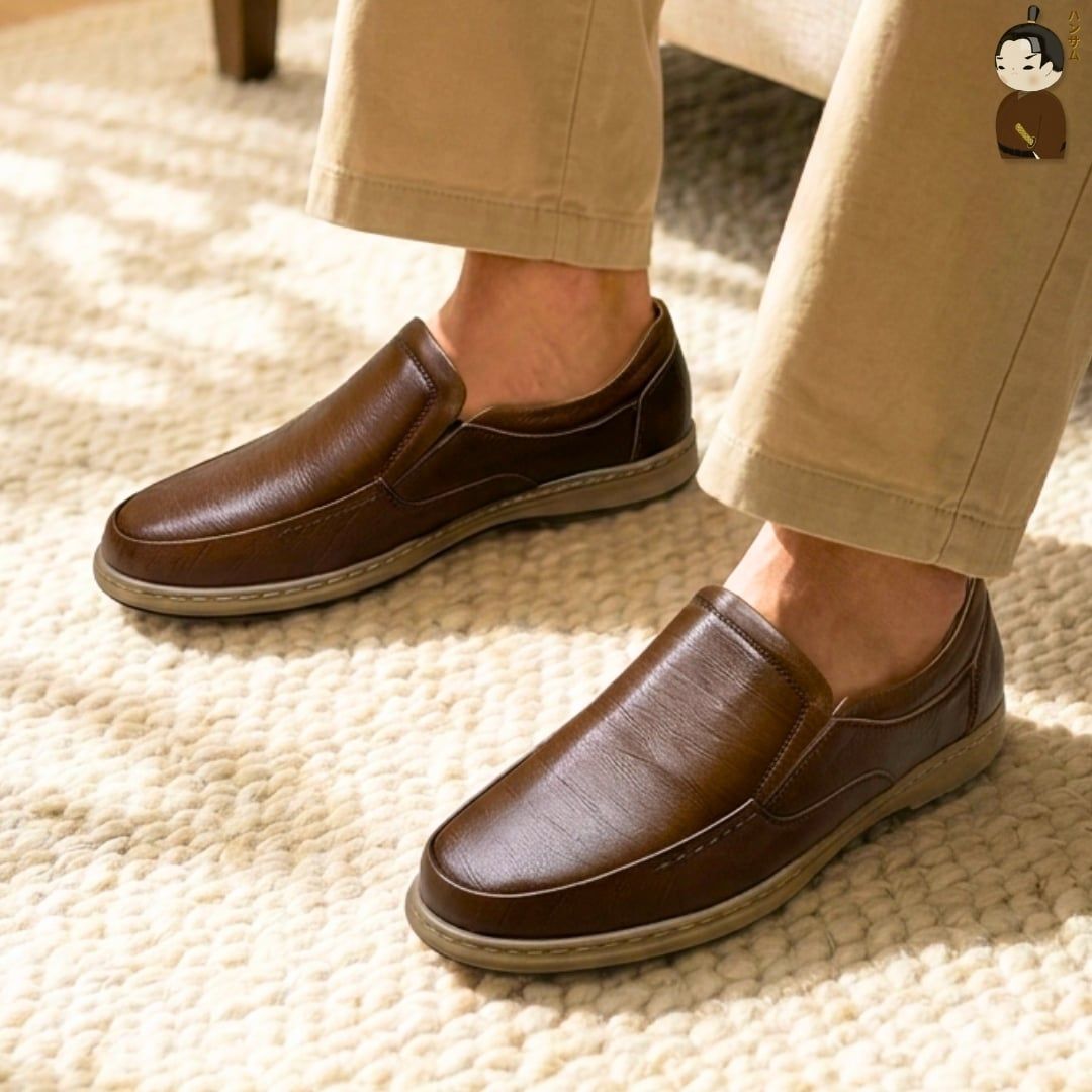  Giày lười Nam Hansamu Zen HA02 màu Nâu - Loafer công sở 