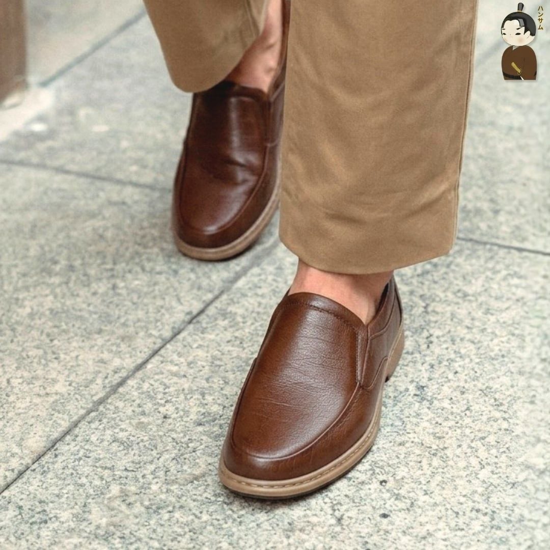  Giày lười Nam Hansamu Zen HA02 màu Nâu - Loafer công sở 