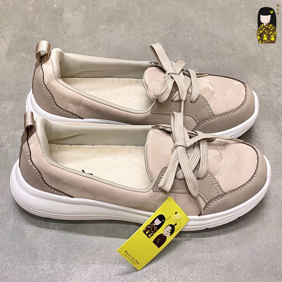  Giày đi bộ nữ Kirei Hime BG08 màu Be Camo 