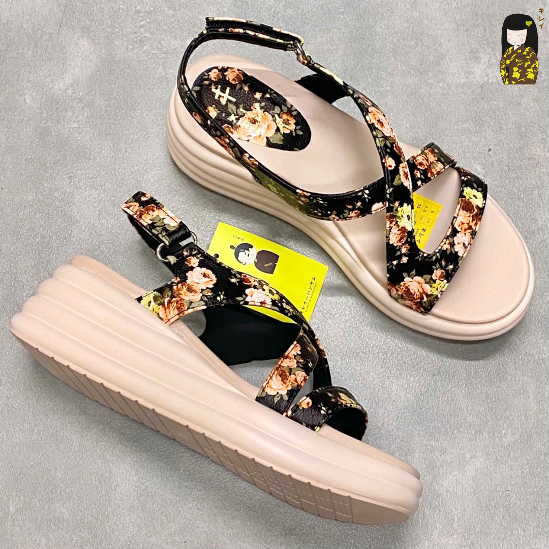  Kirei Biteki - Office Wedge Sandal HH05 Black 