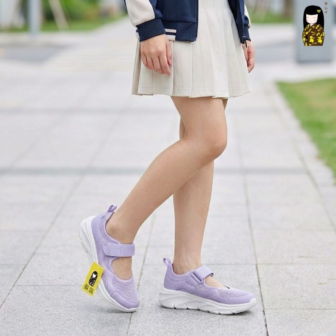  Giày thể thao nữ Kirei Nintai BG10 màu Tím - Sneaker nữ đi bộ 