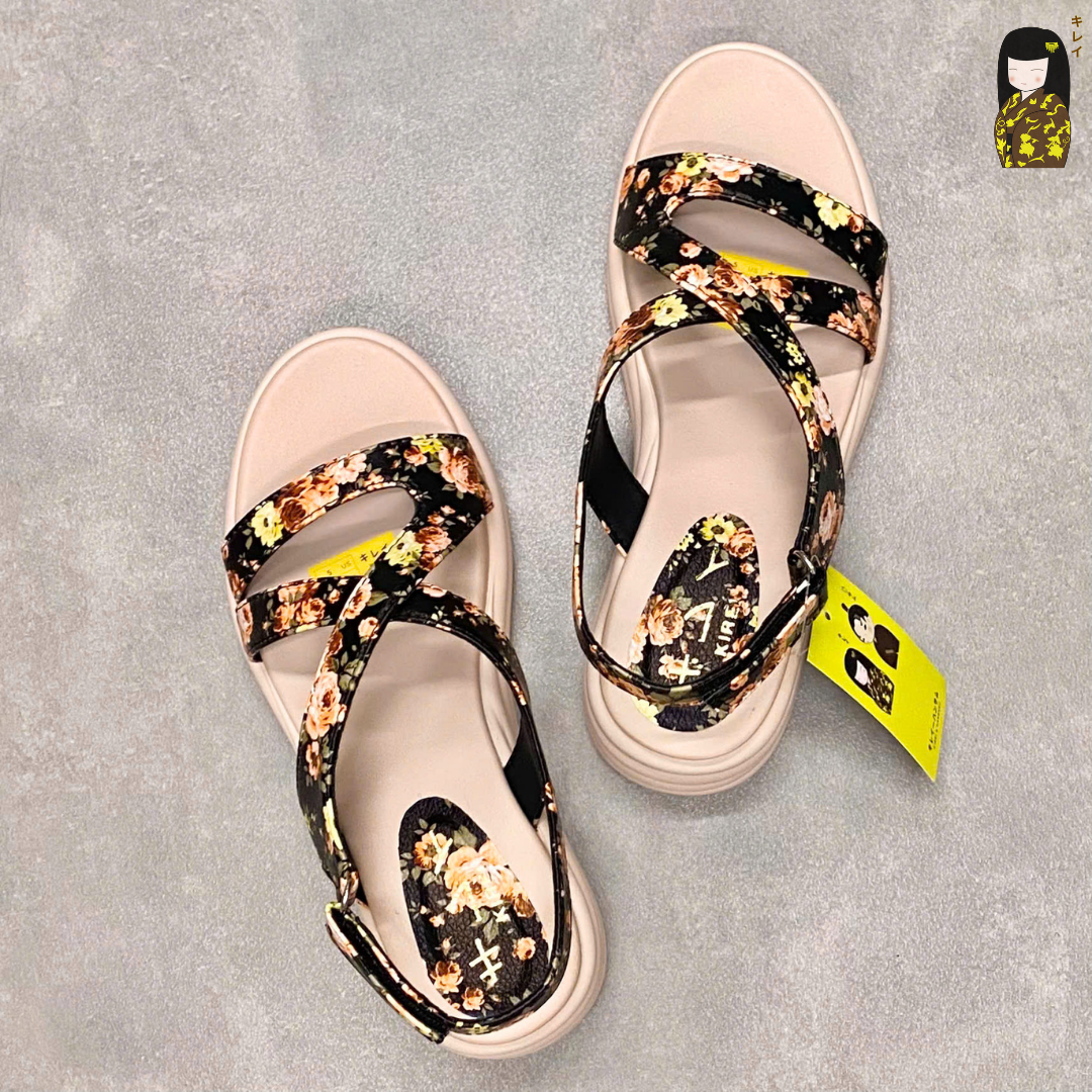  Kirei Biteki - Office Wedge Sandal HH05 Black 