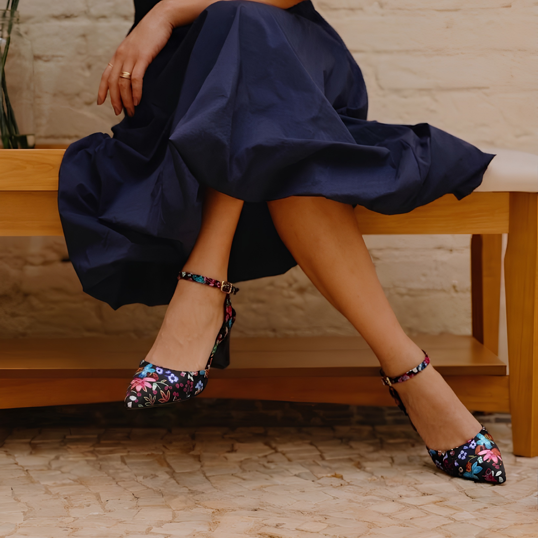  [Mới Về] Giày slingback nữ công sở Kirei Biteki HH27 màu đen 