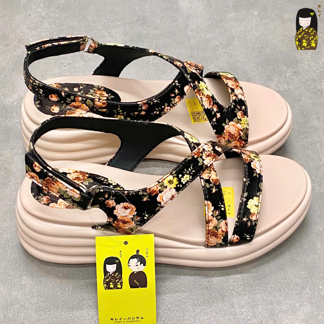  Kirei Biteki - Office Wedge Sandal HH05 Black 