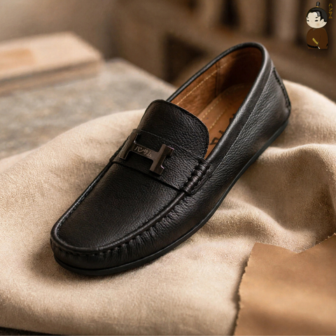Giày lười Nam Hansamu Kai DGD24 màu Đen - Penny loafer da bò siêu bền