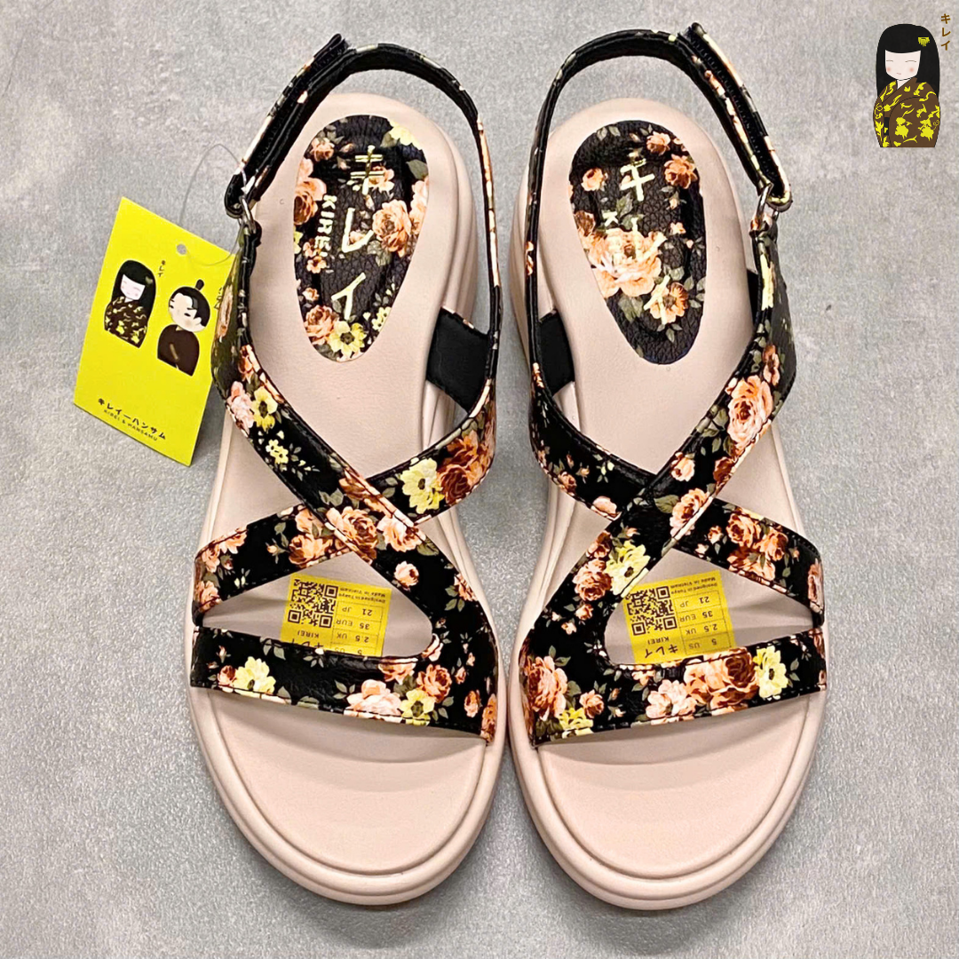  Kirei Biteki - Office Wedge Sandal HH05 Black 