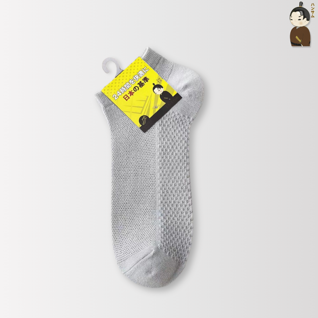  Combo 3 Hansamu Shinobi Daily Sock BG14 Grey 