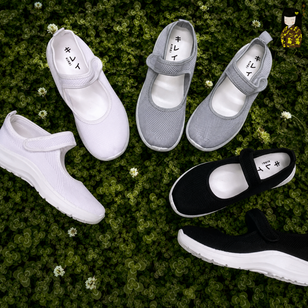  Giày búp bê nữ Kirei Nintai BG02 màu Trắng- Slip On nữ đi bộ 