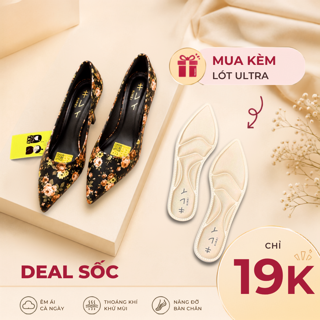  [Mới Về] Giày cao gót nữ công sở Kirei Biteki HH20 màu đen 