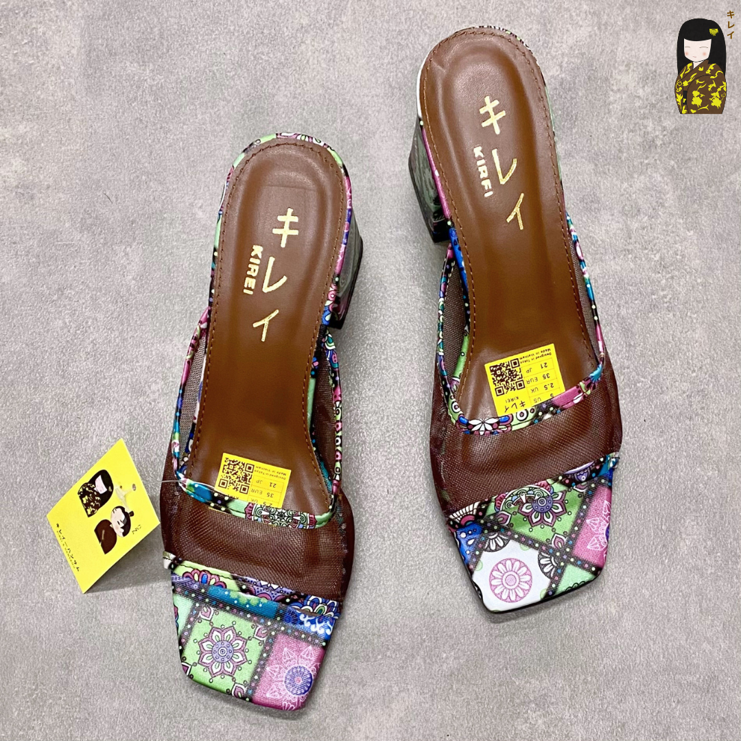  Kirei Biteki Boho - Office Block Heel HH10 Forest 