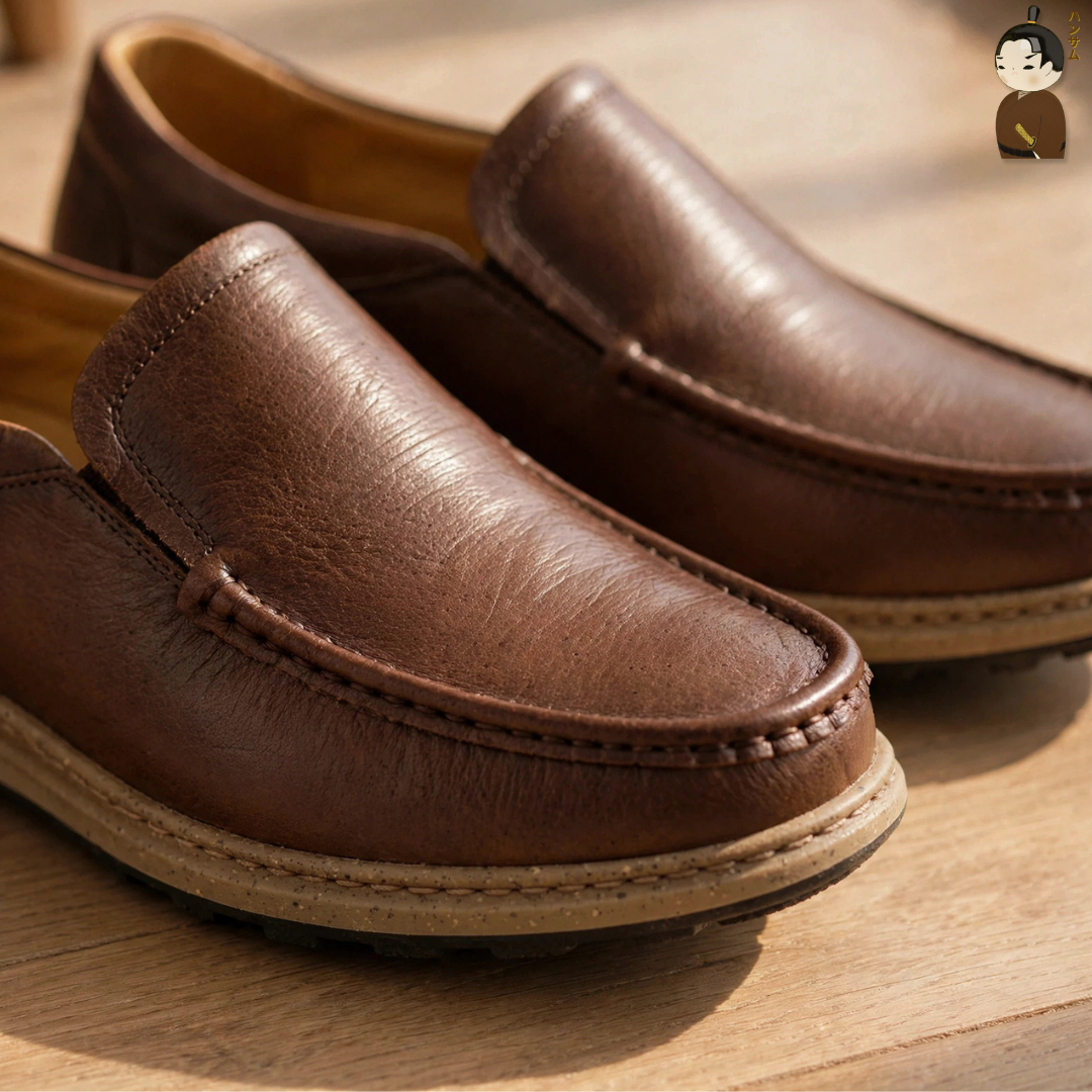  Giày Loafer Nam Công Sở Hansamu Zen DGD03 Nâu - Da Bò, Đế Phylon Siêu Nhẹ 