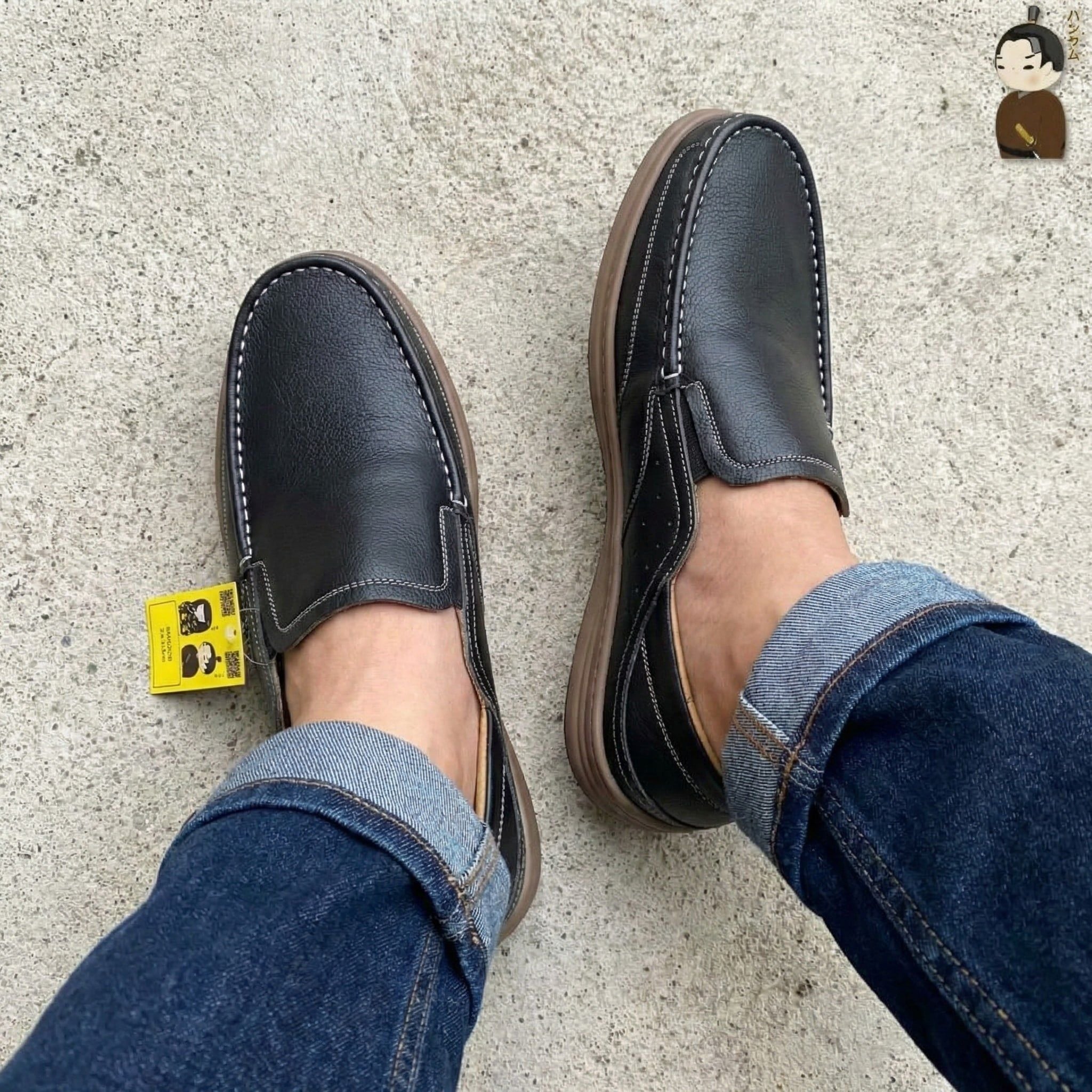  Hansamu Zen - Office Loafers DGD05 Black 