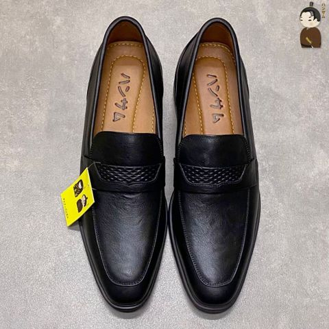Giày lười tăng chiều cao nam Hansamu Shin DGD21 màu Đen