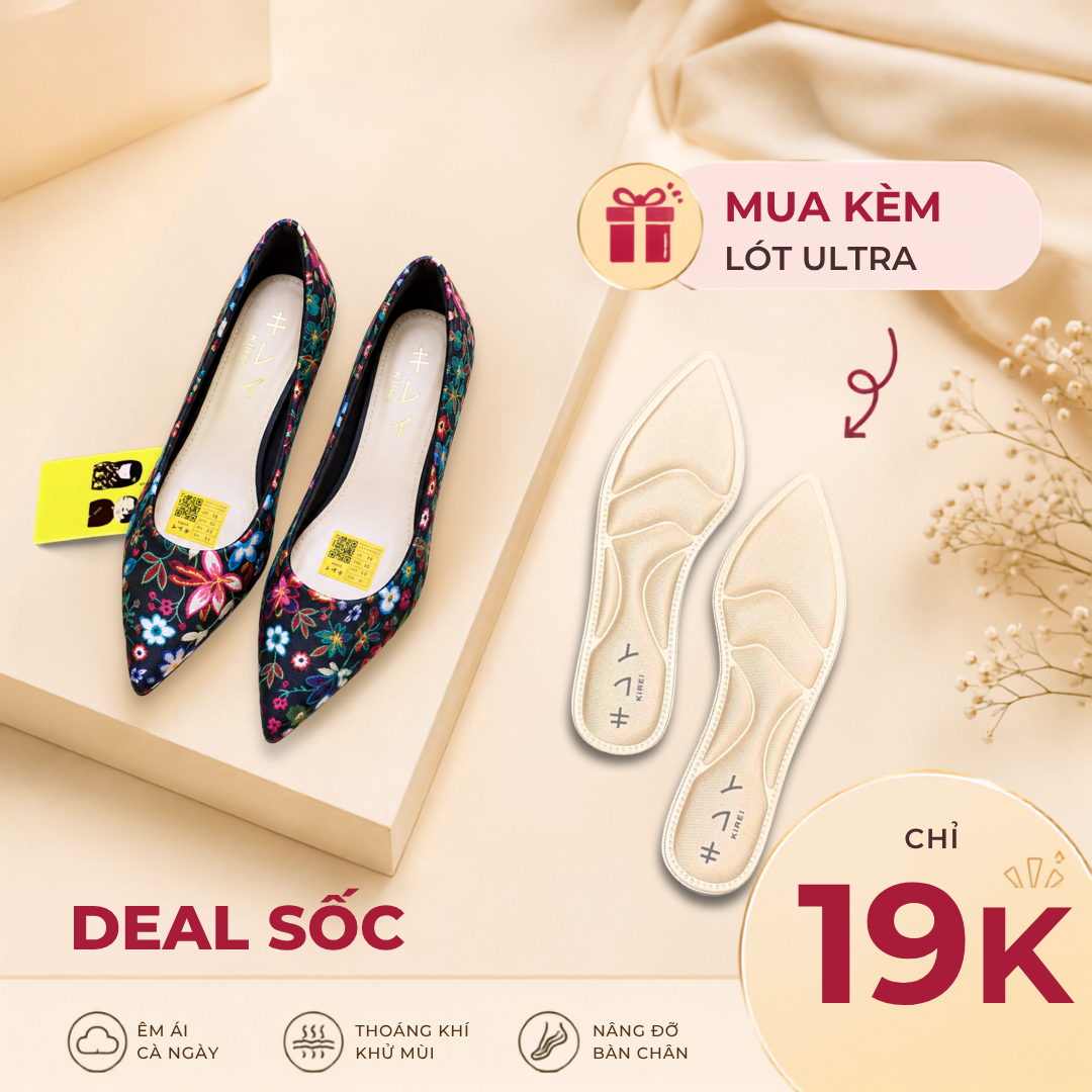  Giày cao gót nữ Kirei Biteki CP02 màu Đen - Kitten heel công sở 